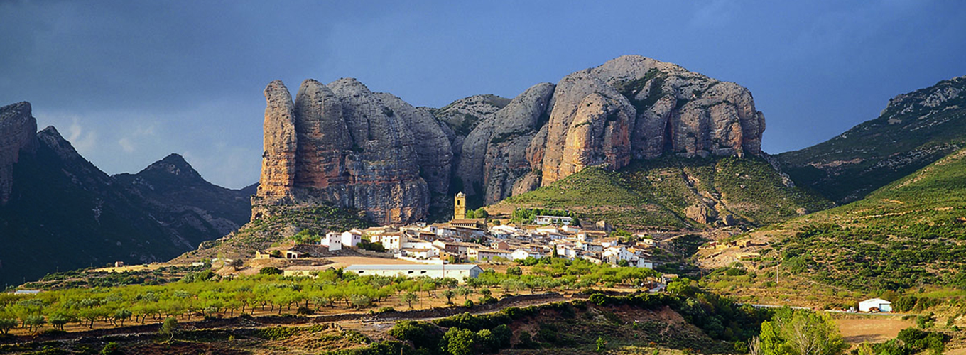 The village of Aguero in the foothills of the Pyrenees, Aragon